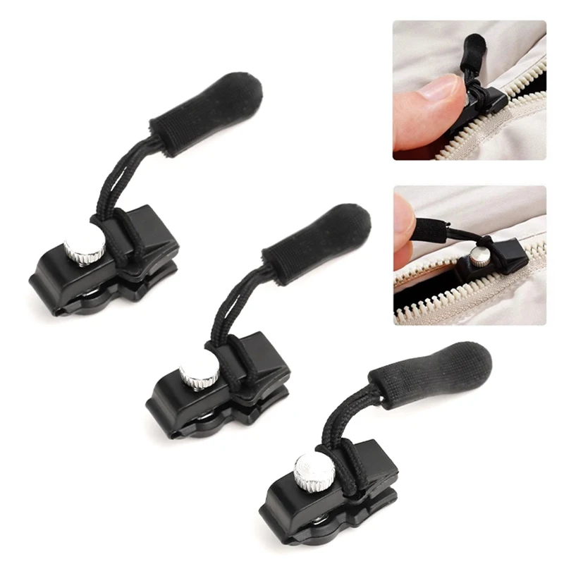 Universal Detachable Metal Zipper Slider Puller Detachable Instant Repair Kit DIY Replacement Lever Locks For Clothing Luggage image 2