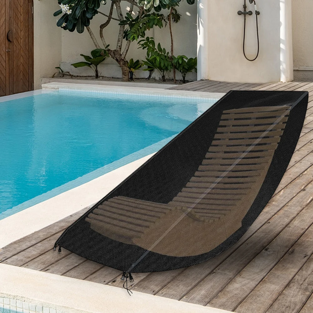 Fodera per sedia a sdraio 155 X 65 X 95 cm Fodera per lettino da giardino Fibbie regolabili Cuciture a doppia cucitura Protezione per tutte le stagioni