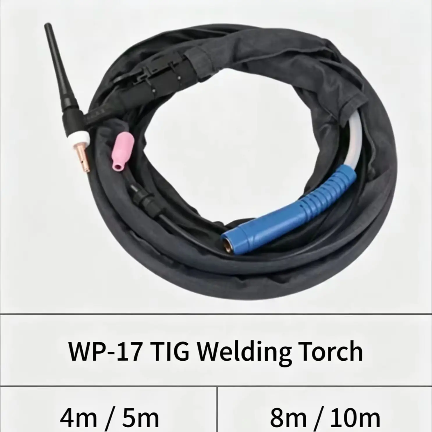 Professional WP17 TIG Torch 5m Air Cooling Flexible Neck Quick Plug 10-25 Suitable For WS TIG180/200/250 Welding Machine