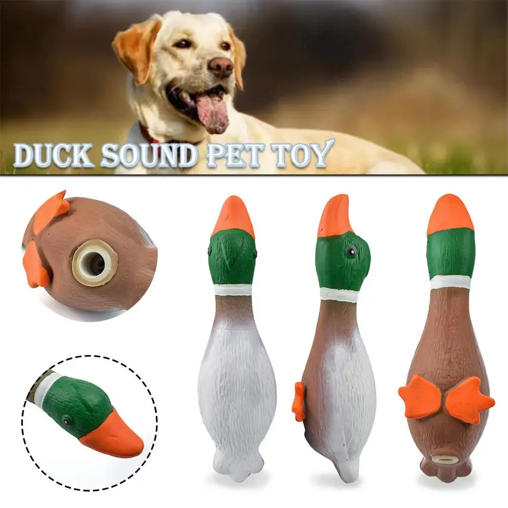 Dog Toys Cartoon Duck Shape Interactive Puppy Chew Toy Durable Bite-resistant Built-in Sound Dogs Squeaky Toy Pet Supplies