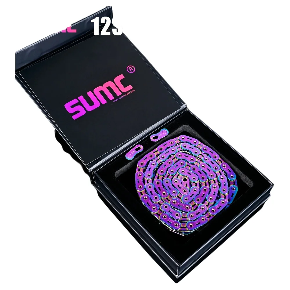AliExpress NANLIO SUMC 12 Speed Bike Chain SL Full/EL Half Hollow 126L MTB Road Chain for Shimano SRAM Campagnolo Rainbow Gold Oil Slick Ultraligh