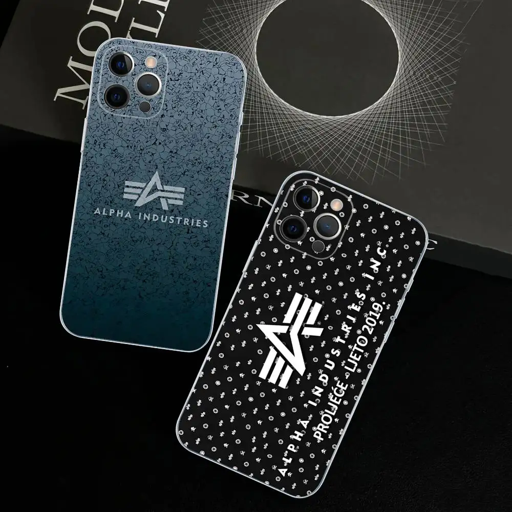 Чехол-накладка Alpha Industries для iPhone 17, 16, 15 Plus, 14, 13 Mini, 12, 11 Pro Max, мягкий силиконовый чехол