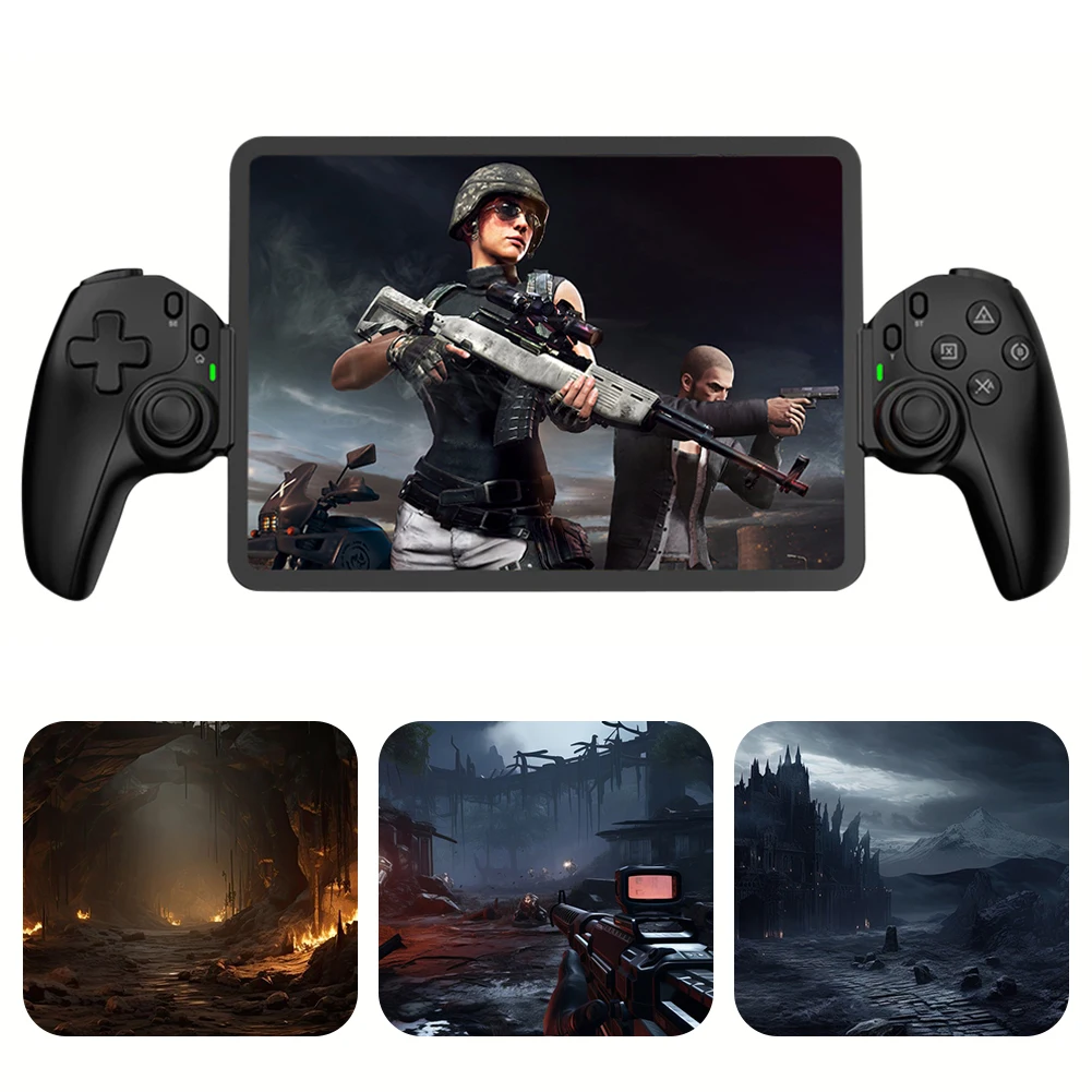 D9 Wireless Mobile Gaming Controller with Turbo Bluetooth-Compatible 5.2 Dual Vibration 6-axis Gyro for Switch/PS3/PS4/PC/Tablet