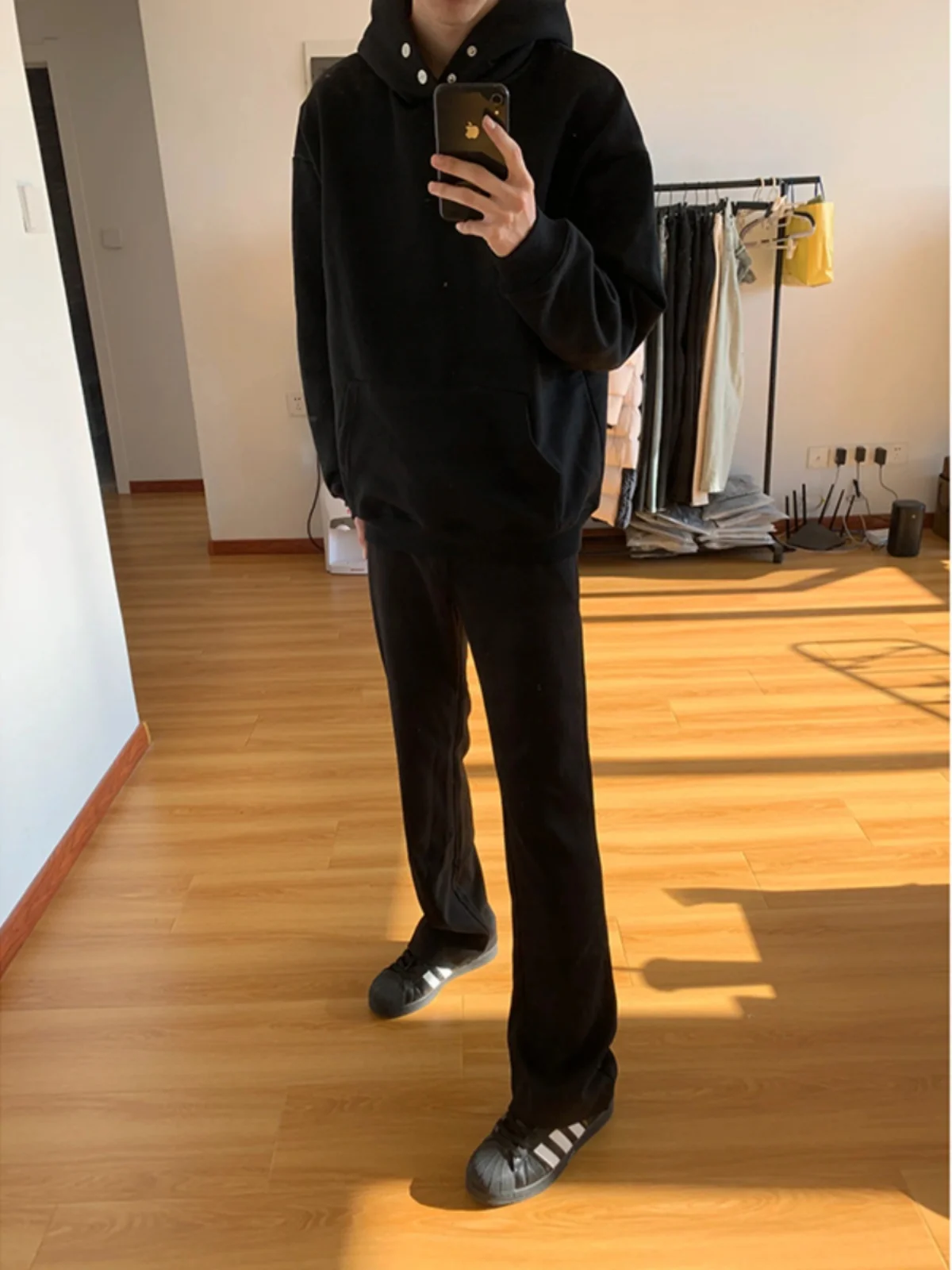 

Мужские черные джинсы Cleanfit American Vibe с прямыми штанинами, модные молодежные повседневные длинные брюки в уличном стиле, весна-осень