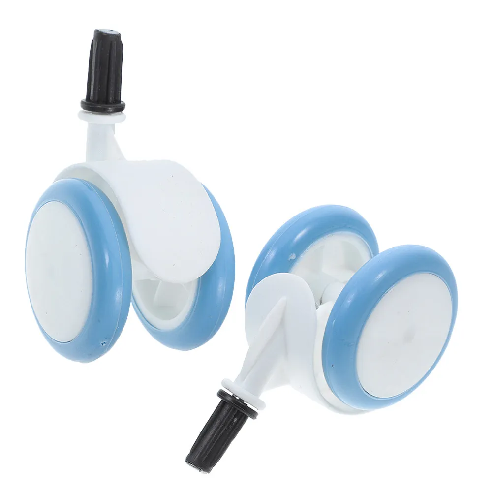 2Pcs Baby Walker Replacement Wheels Universal Fit Rubber Plastic Easy Install Smooth Stable Movement for Infant Cart Accessories