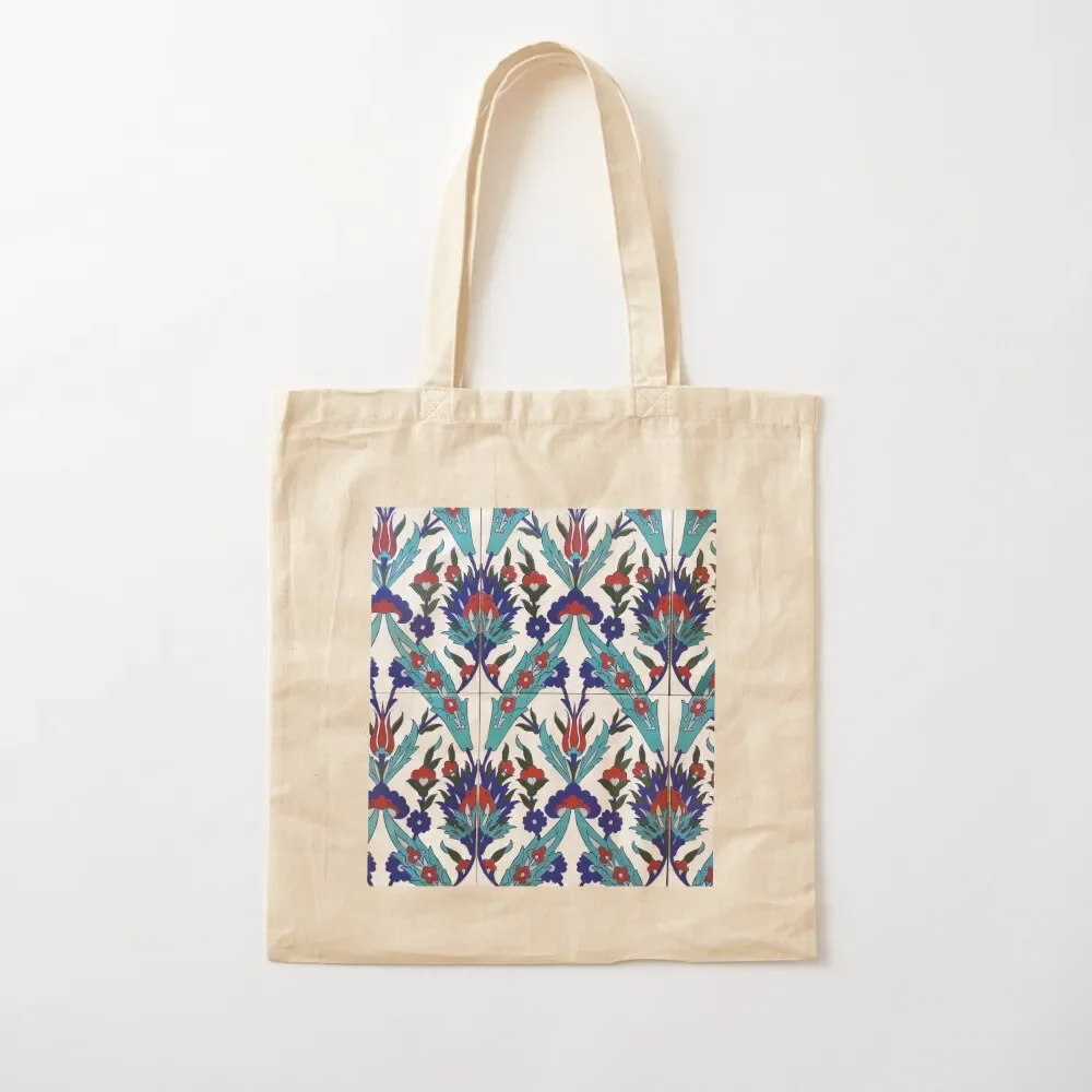 Turkish Iznik Floral Pattern Tote Bag Canvas bag for women university shopper bag eco pack