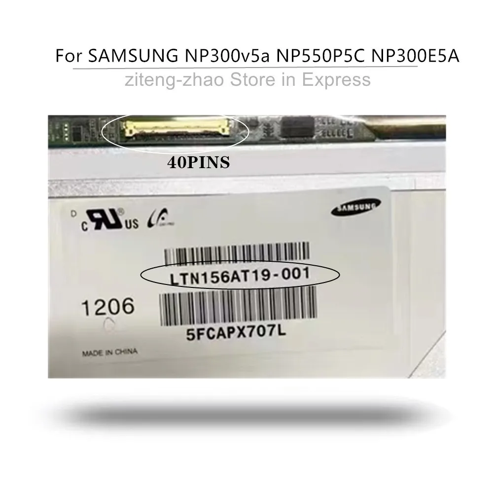 ORIGINAL LTN156AT19-001/501/C01/W01 LTN156AT18 LTN156AT19 N156BGE-L52 N156BGE-L51 N156BGE-L62หน้าจอ LCD สำหรับ NP300E5A 305V5A