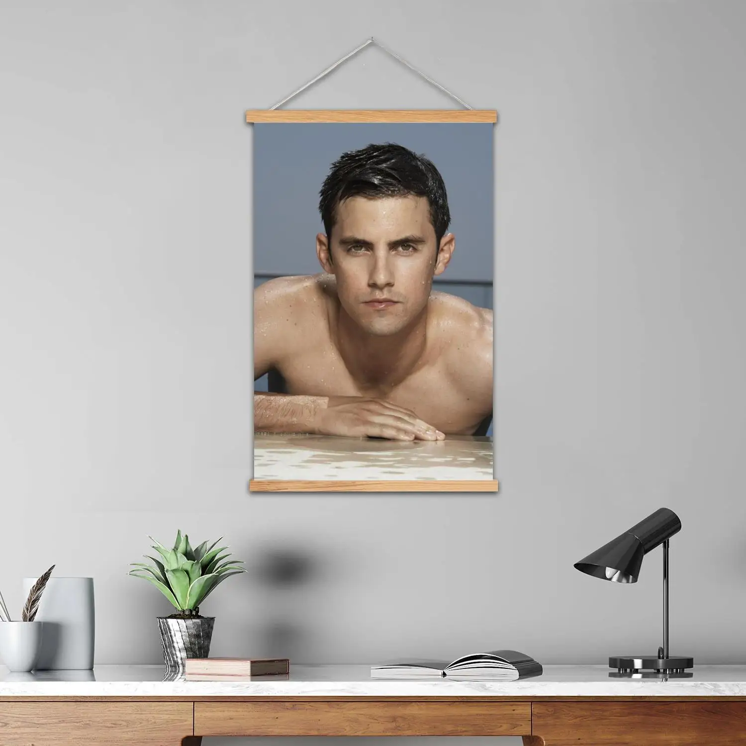 Milo ventimiglia مؤطرة طلاء جدران قماش ملصق فني و جدار الفن الحديث الأسرة ديكور غرفة نوم الملصقات ، اللوحة الزخرفية #4