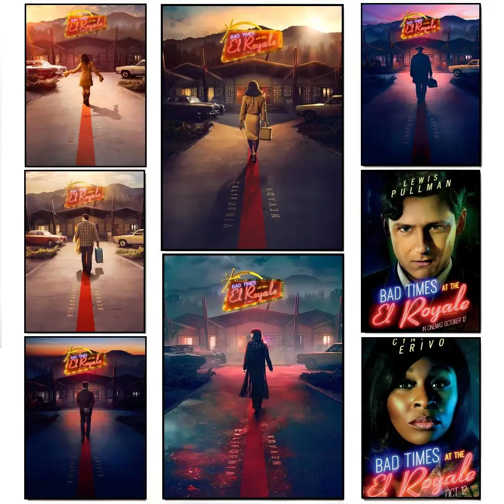 Stylish Thriller Film B-Bad Times At The El Royale Poster Elegant Indoor Artwork Design & Contemporary Home Decor