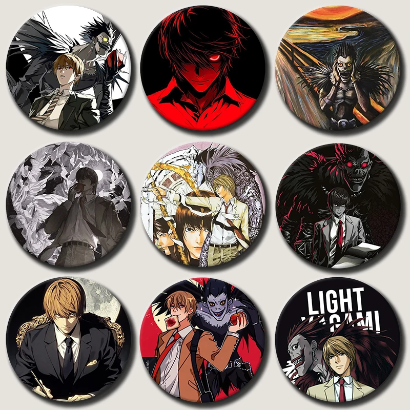 

Anime Character Light Yagami Soft Button Pin Anime Role Light Yagami Brooch Creative Badge for Backpack Clothes Decoration Gift