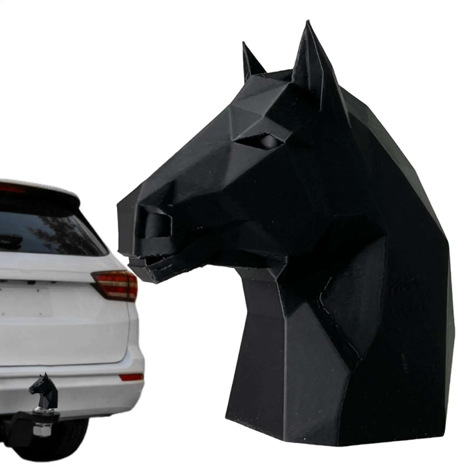 Trailers Hitch Cover 3D Fun Horse Head Dustproof Rustproof Car Decor Trailer Hook Dust-Proof Plug for Daily Home Outdoor Events