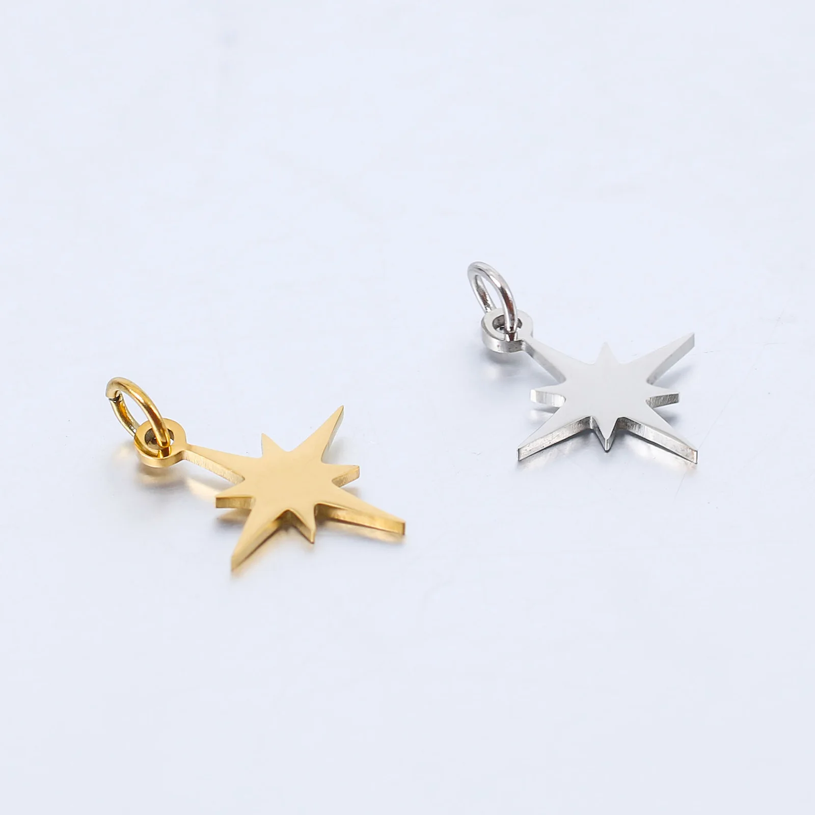 1pc 304 Stainless Steel Galaxy Charms Multicolor Star Charms Pendants with circle for DIY Earrings Necklace Fashion Jewelry