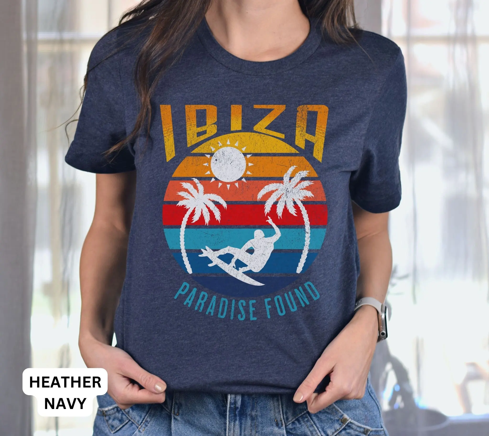 Ibiza T Shirt Surf Beach Vacation Honeymoon Retro Family Paradise