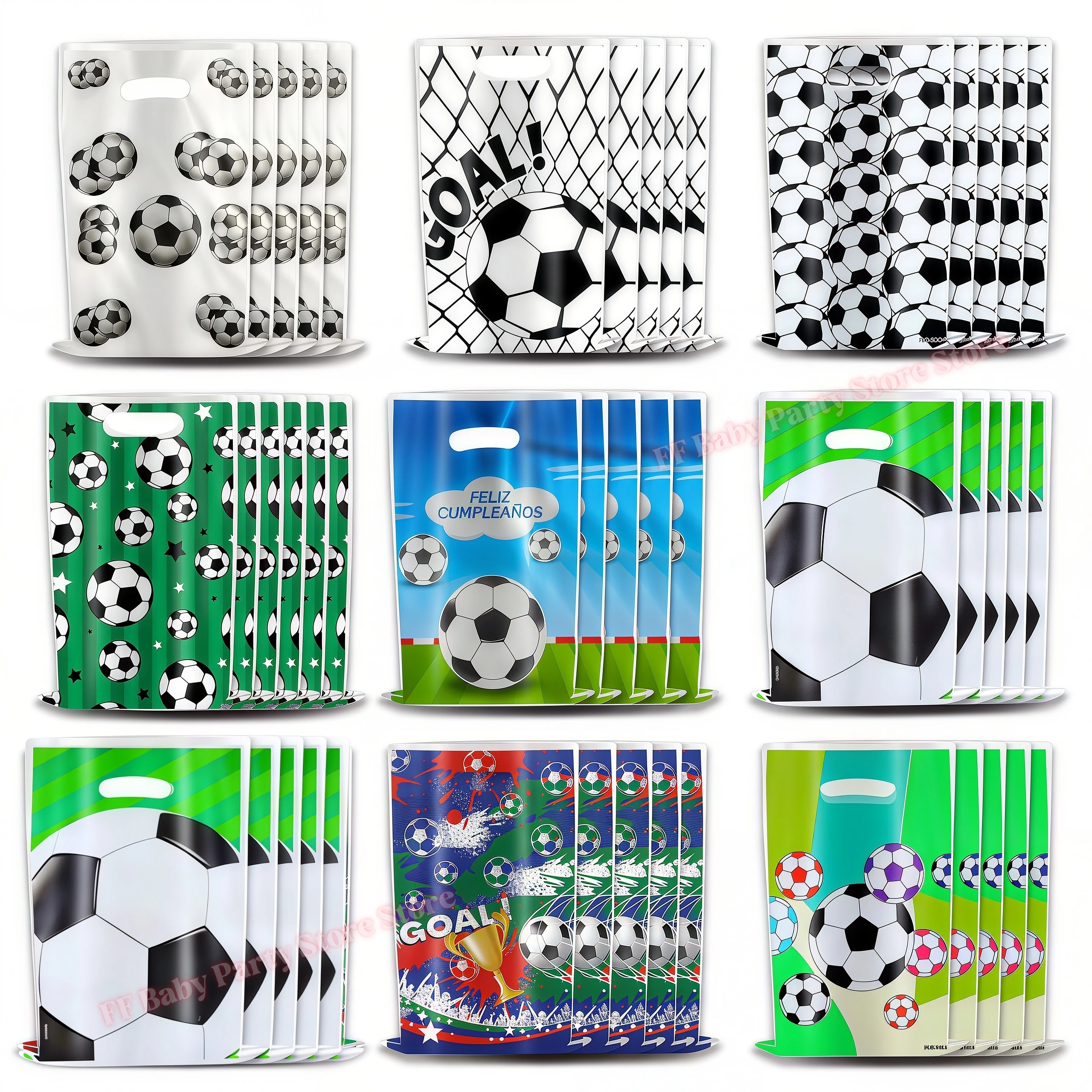 Fußball-Themen-Geschenktüten Fußball-Süßigkeiten-Verpackungsbeutel Handtasche Kinder Jungen Fußball-Match-Partyzubehör Fußball-Geburtstagsparty-Dekoration – Detail 9