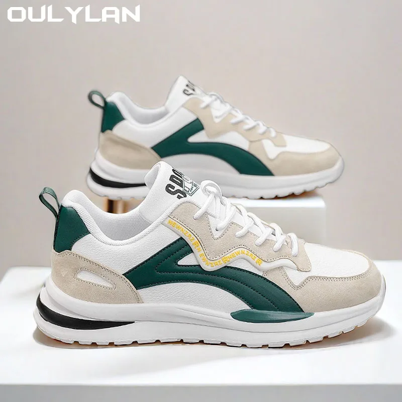 Oulylan-zapatillas de deporte con plataforma para hombre, zapatos de entrenamiento de tenis al aire libre, informales, de verano