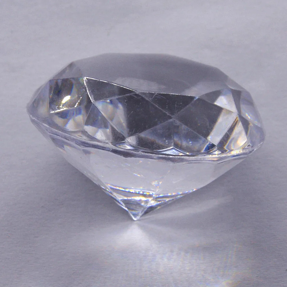 40mm Big Plastic Diamond Party Decoration Crystal Large Diamonds Proposal Home Decor Ornaments Gifts Birthday Christmas