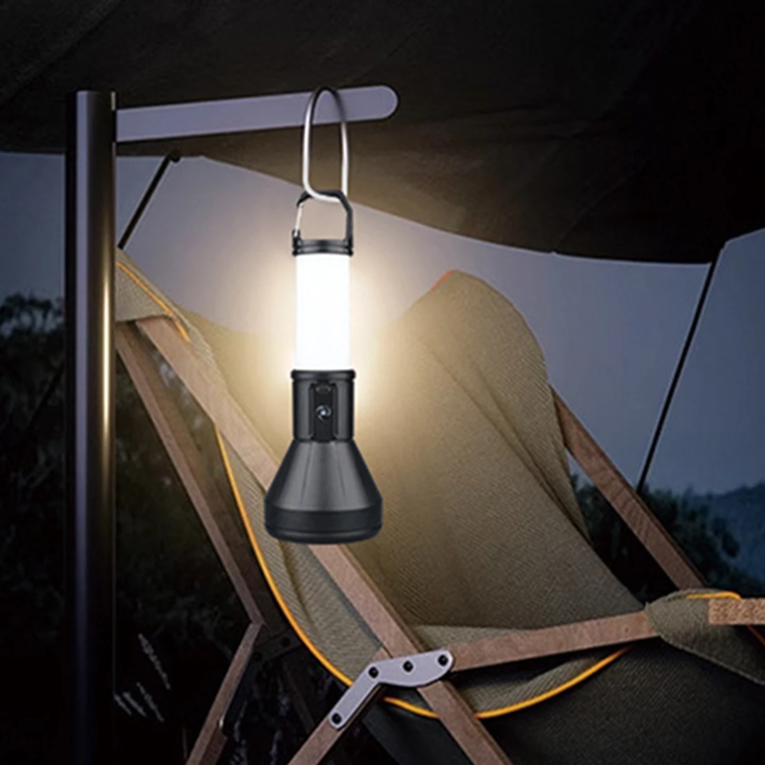 Imagem -06 - Lanterna Led Multifuncional Tenda ao ar Livre Luz de Acampamento Gancho Portátil Iluminação de Equitação Luz Atmosférica Lâmpada Noturna Luz de Mesa