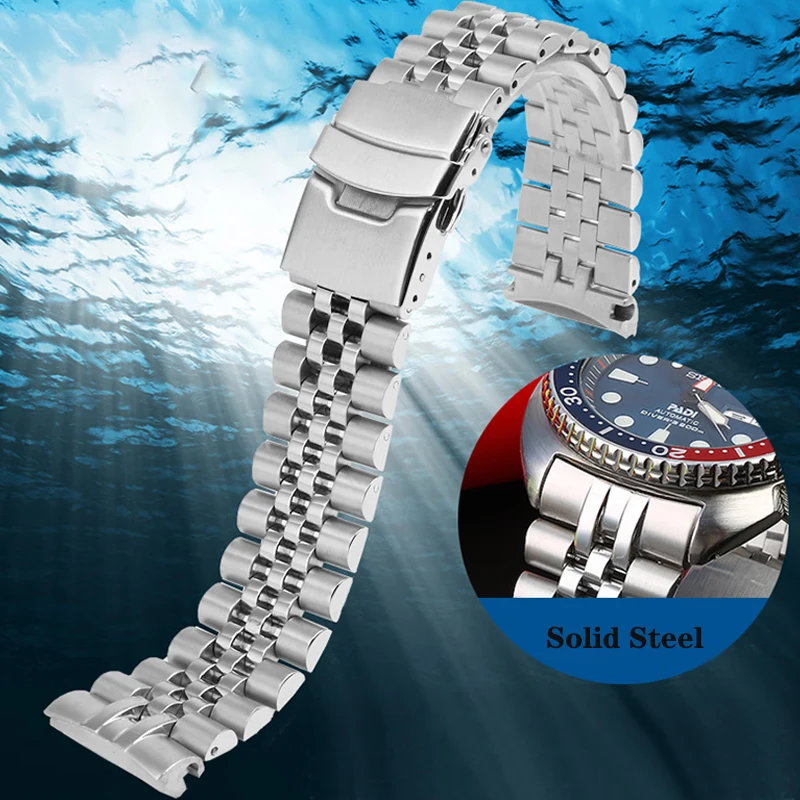 

Твердый ремешок для часов из нержавеющей стали для серии Seiko Abalone Turtles Prospex SRPA21 SRP777 SRPC25 SRP773 SRP775 SRP779, браслет, ремешок 22 мм