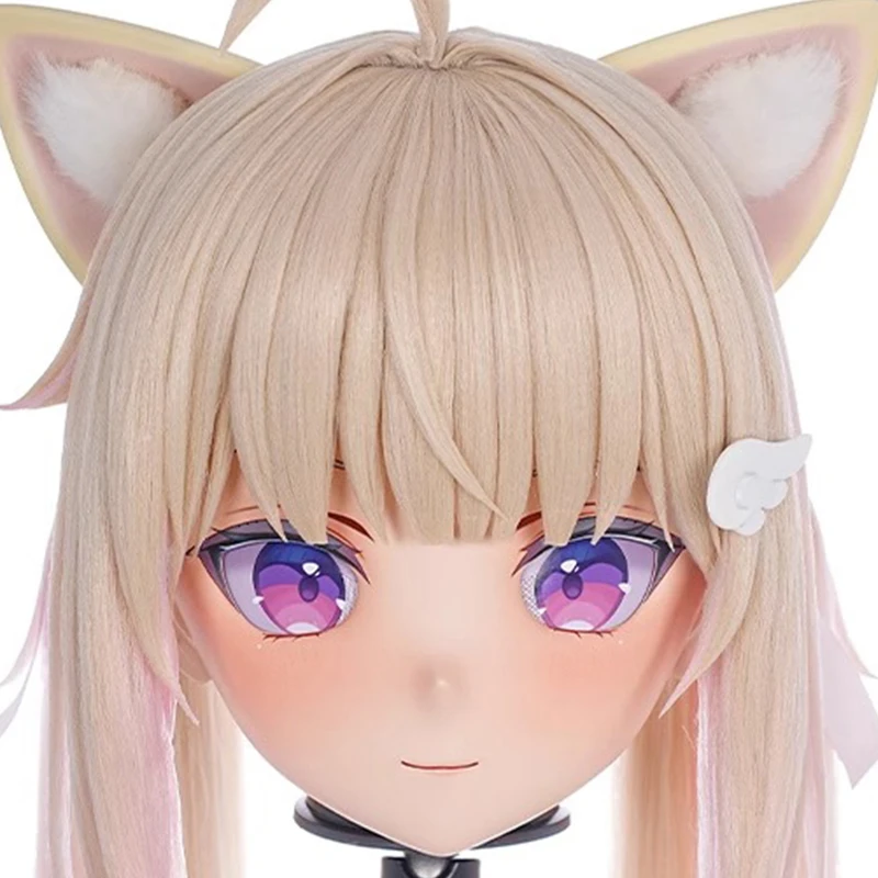 

(MEO278) Customize Handmade Full Head Lockable Crossdress Male to Female Japanese Cartoon Anime Game Character Kigurumi Mask