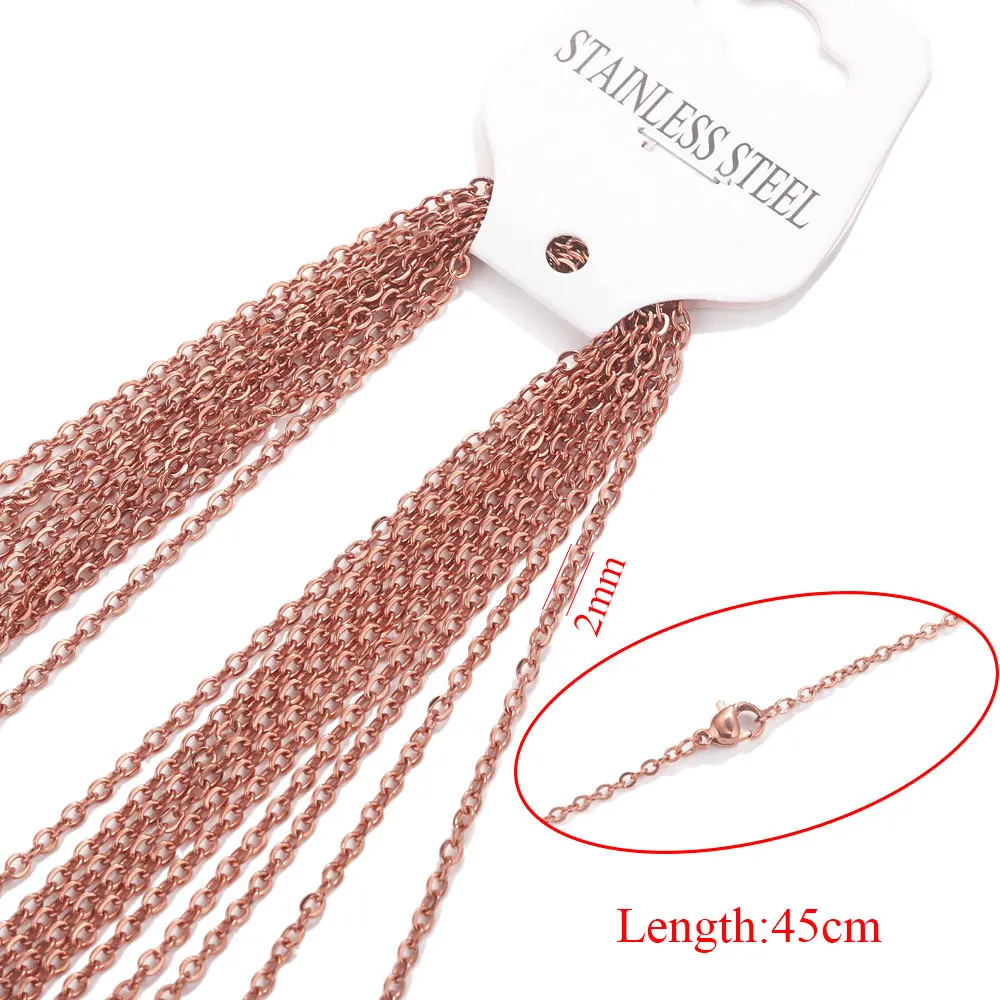 10 Stks/partij Vergulde Roestvrijstalen Kettingen Ketting Sieraden Cubaanse Kettingen Chokers Diy Handgemaakte Ketting Sieraden Materialen