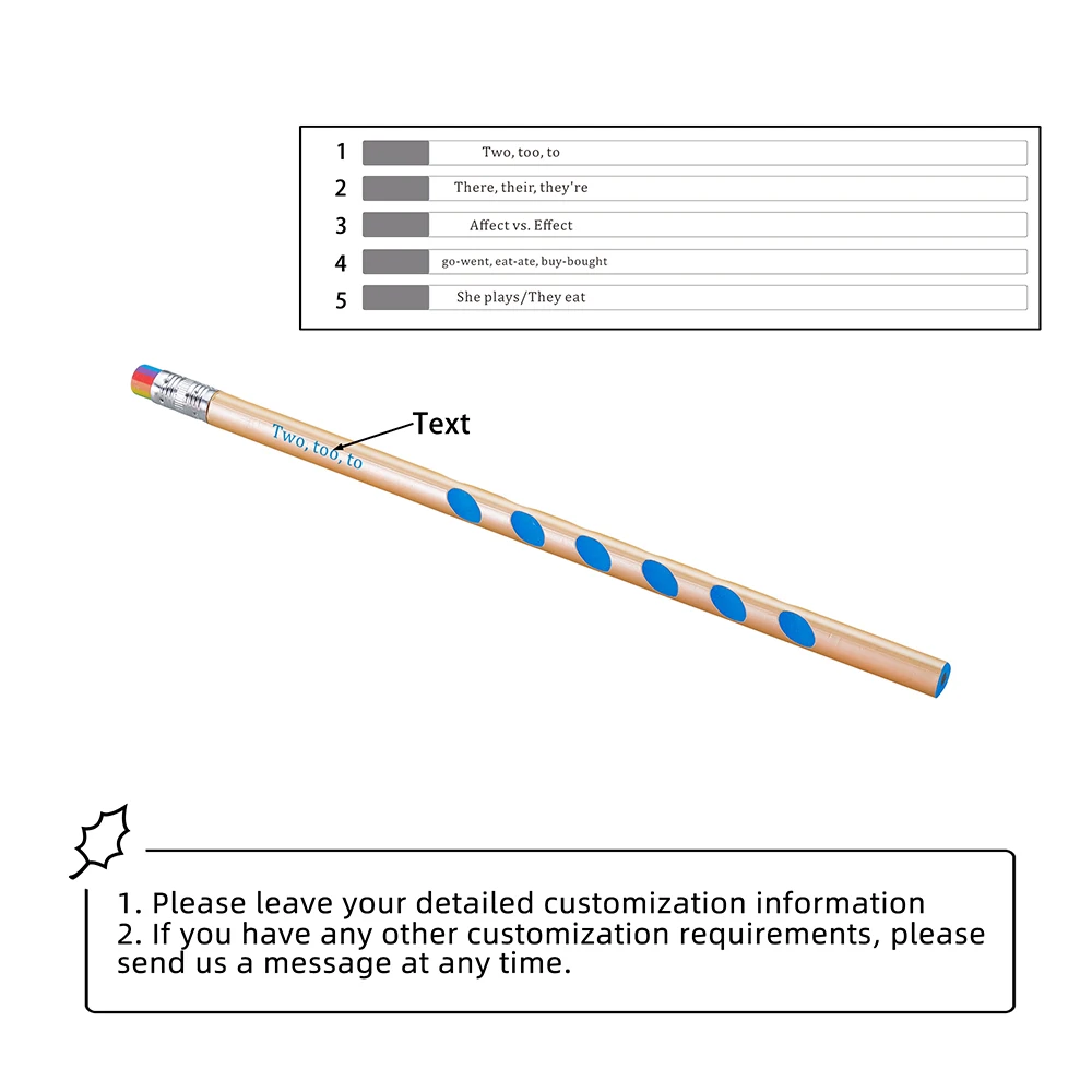 Customized Text Thick Pencil Triangle Rod HB Wooden Pencil Child Painting Writing Correction Writing Posture Stationery Supplies