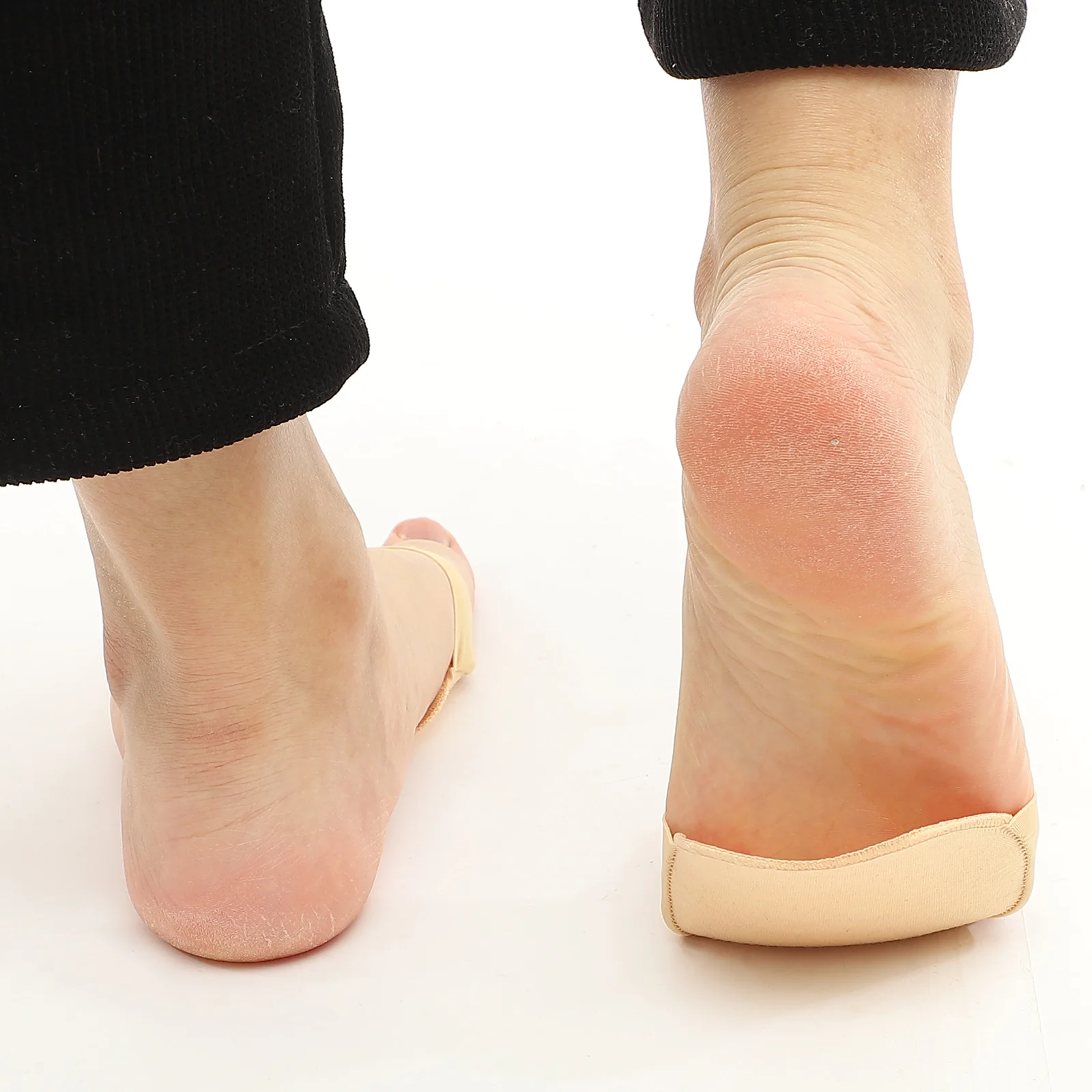 

2 Pairs Invisible Half Palm Socks Comfortable Cotton Summer Toe Separated Pain Relief Women Shoes Sweaty Feet S als Elastic