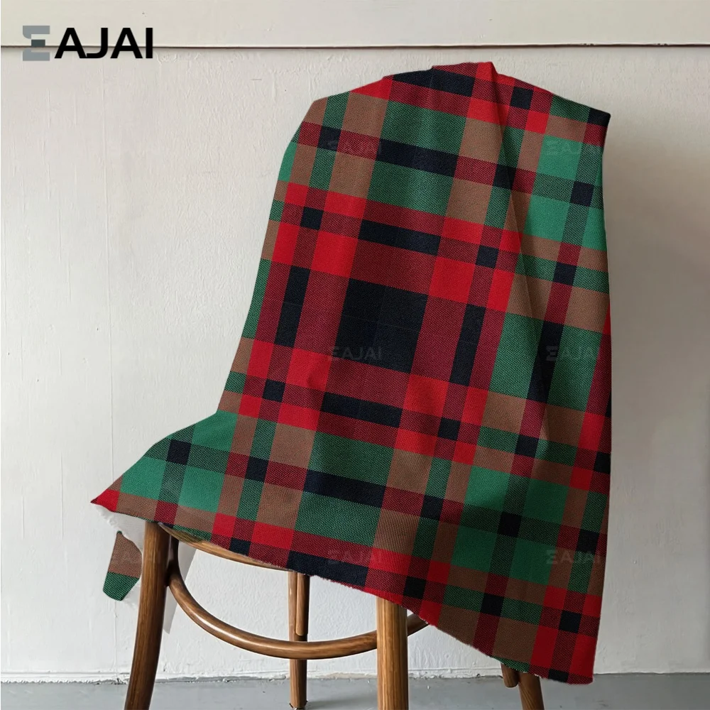 

Eajai DIY Sewing Cotton Fabric Plaid Multicolor Pure Cotton Soft Fabric for Clothing Dress Shirt Handmade Craft
