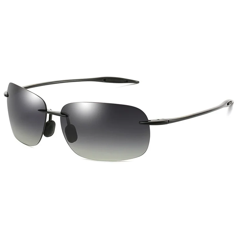 

The Matrix Polarized Classic Sports Rimless Sunglasses Men Orange Male Driving Rectangle Ultralight Frame Sun Glasses UV400