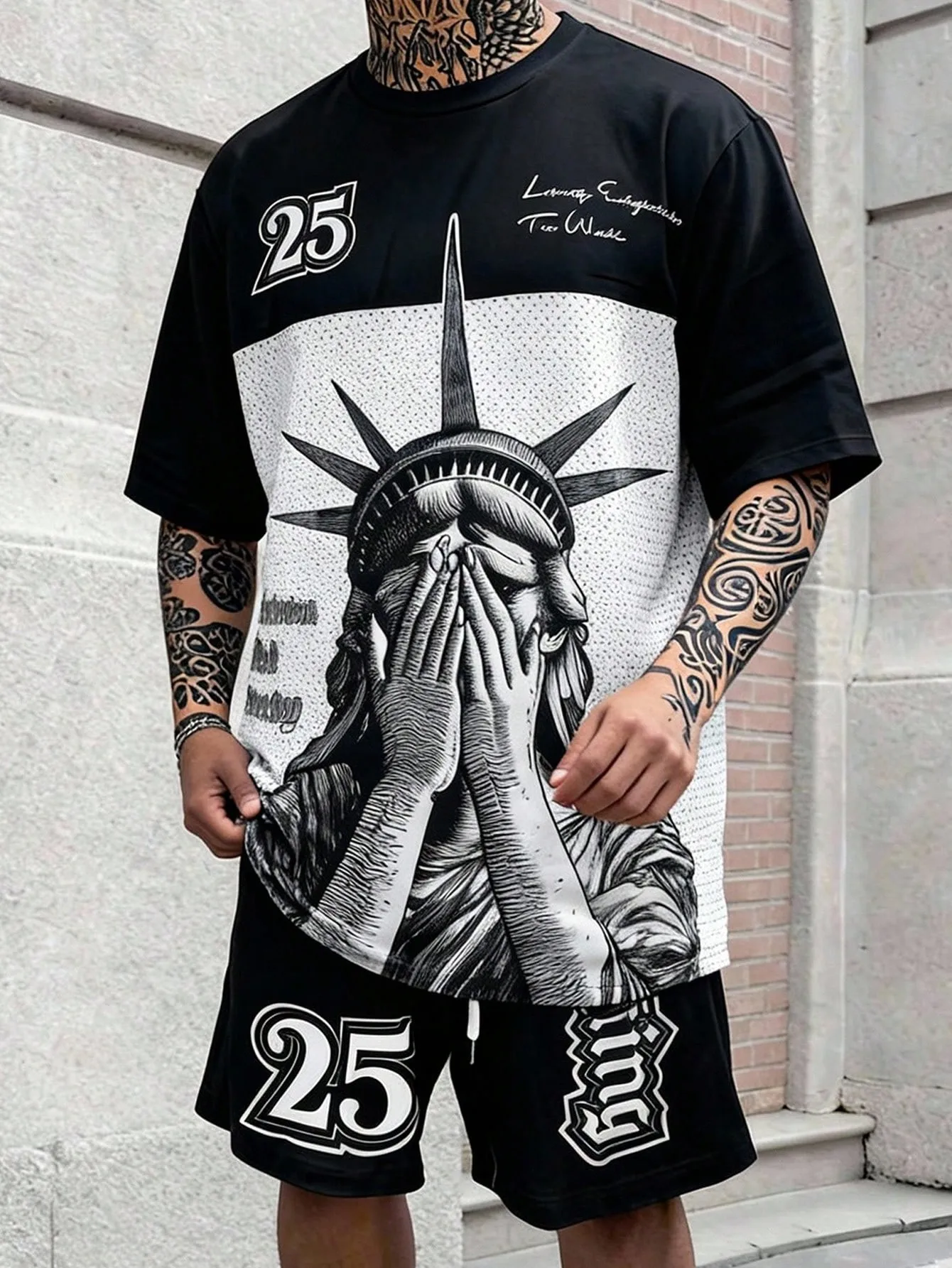 

2026 Summer Men's Suit with 3D Printed Pattern Breathable Lightweight Comfortable Fashionable and Outdoor Style Men's Clothing
