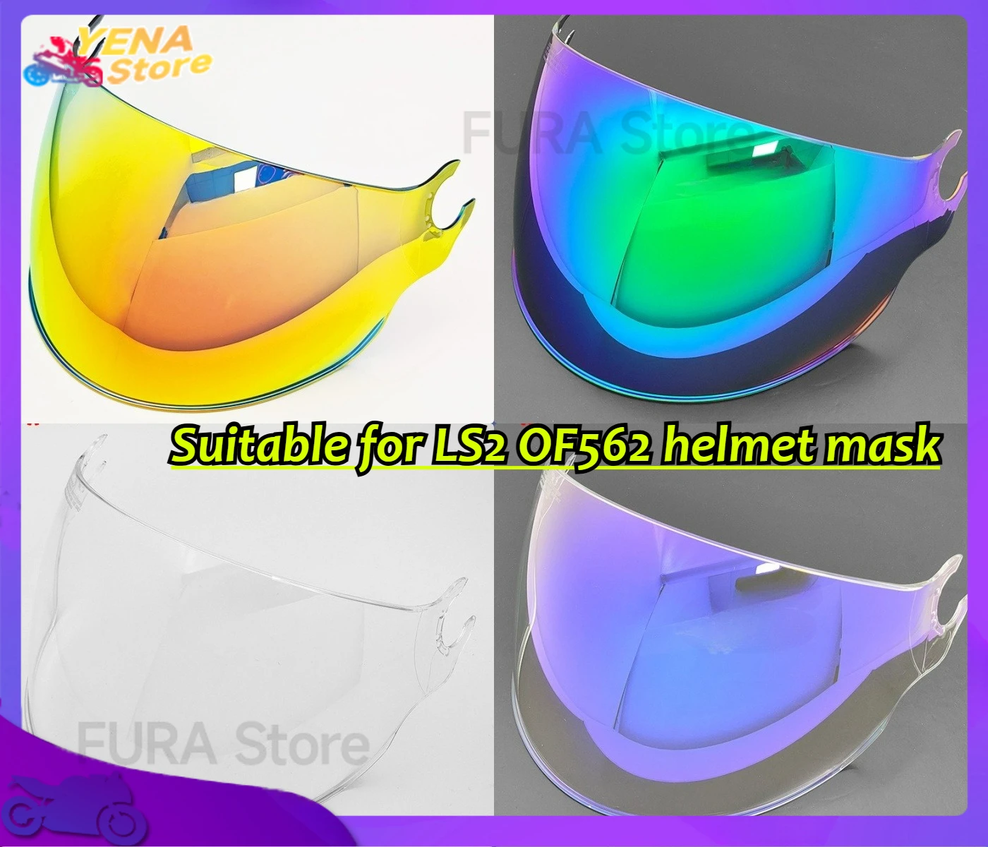 

Suitable for LS2 OF562 helmet mask, helmet lens, windscreen parts, off-road motorcycle racing