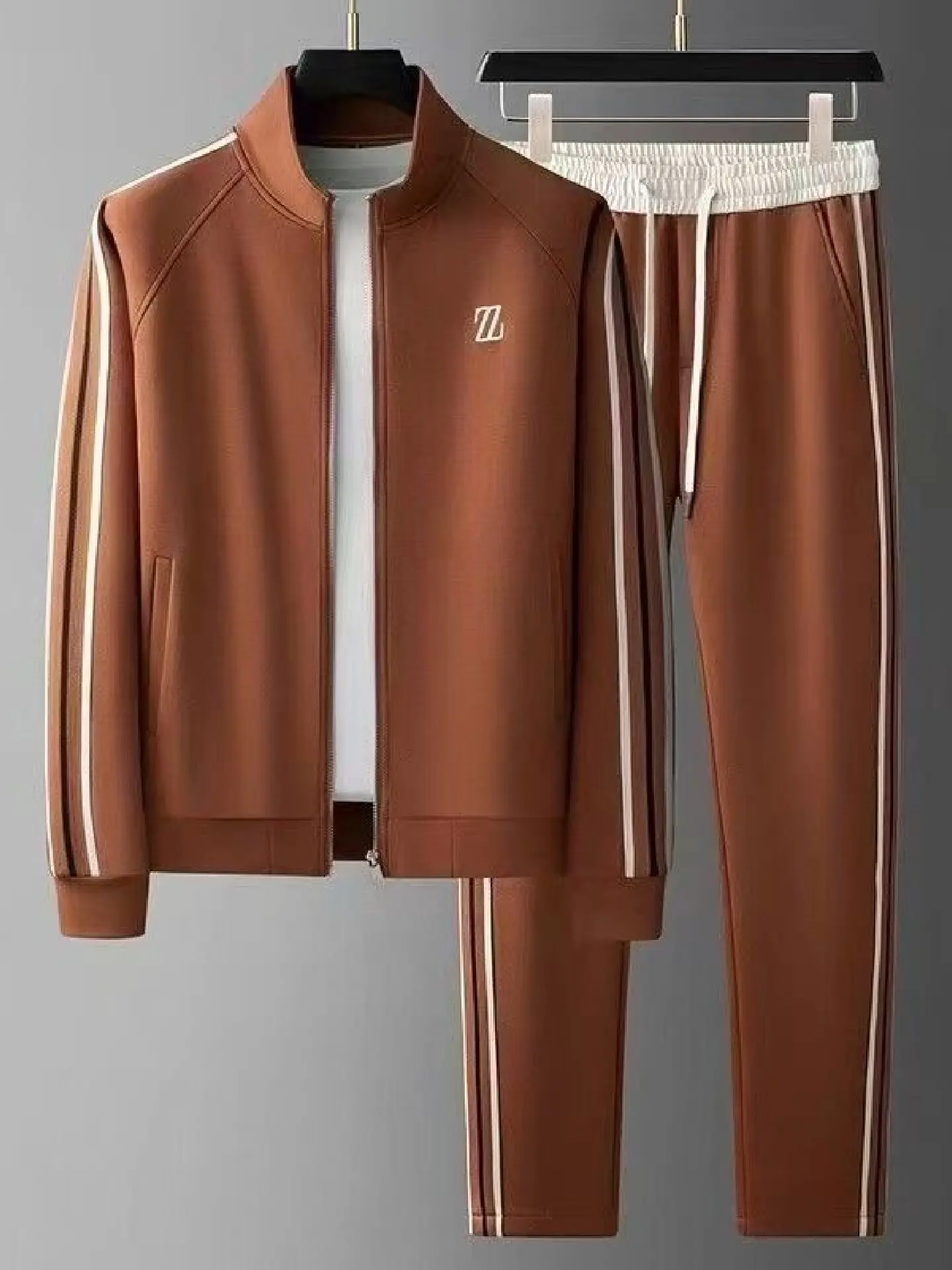 

New 2025 Men's Casual Sportswear Set Faionable All-Match Stand Collar Sweatirt Jaet Long Pants Two-Piece Suit Autumn