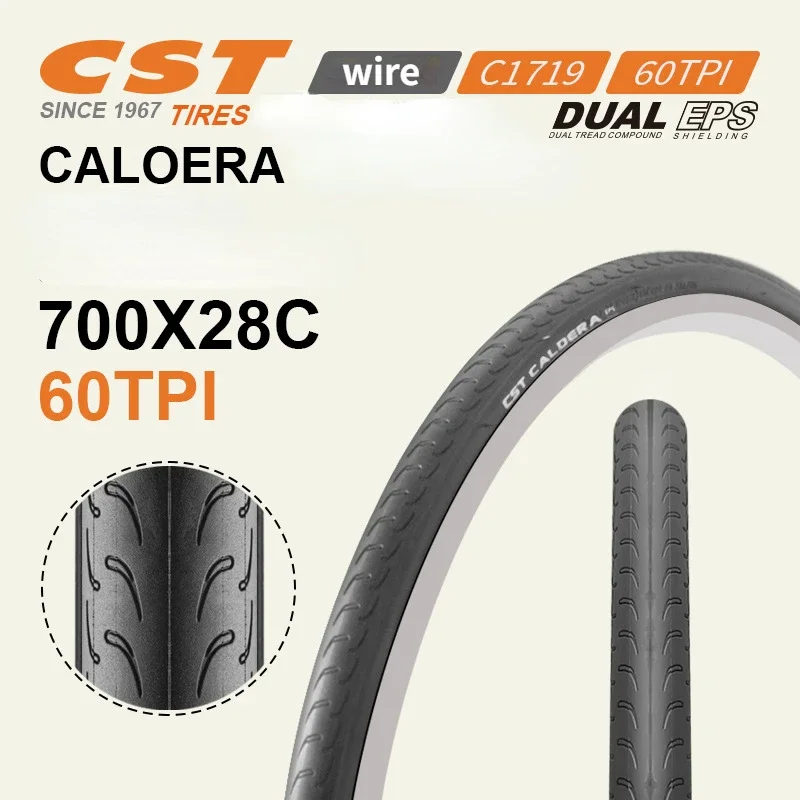 C1719 bicycle tire, road bike outer tire, riding accessories 60TPI 700*28C dual rubber anti puncture