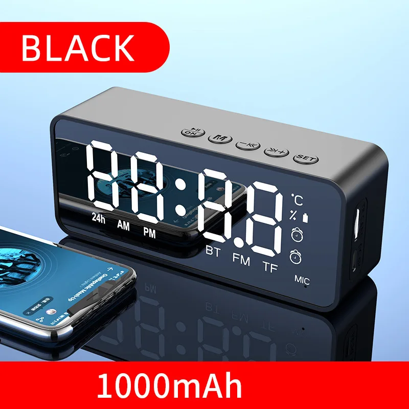 AyeBeau Bluetooth Speaker Alarm Clock Black 5