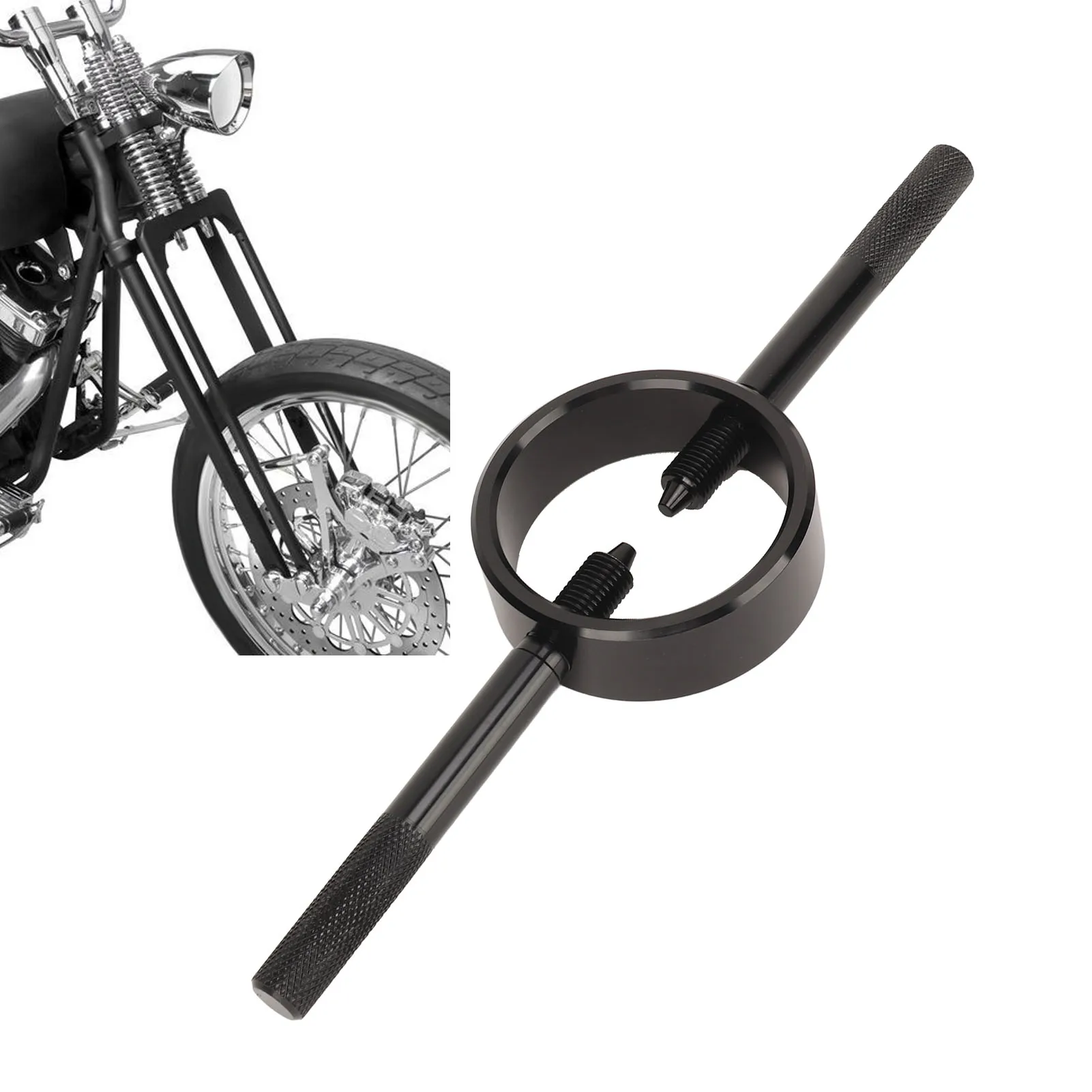 

Motorcycle Fork Service Tool Kit Universal High Precision Fork Oil Level Tool and Fork Spring Compressor Set