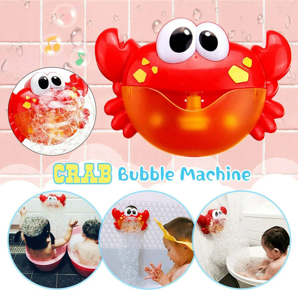 

Bubble Crabs Baby Bath Toy Funny Toddler Bath Bubble Maker Pool Swimming Bathtub Soap Machine Bathroom Toys for Children Kids