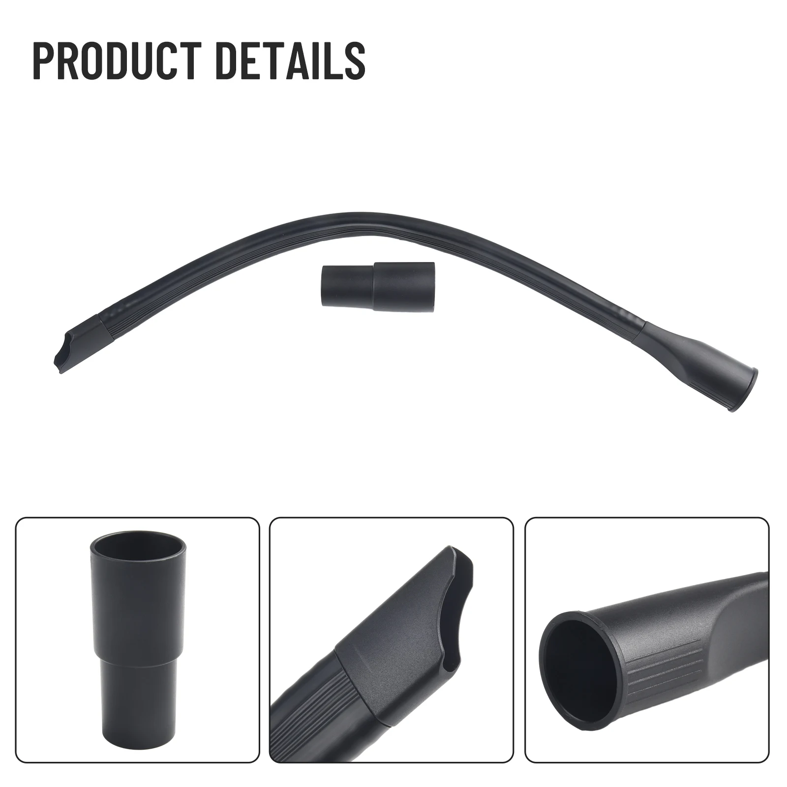 

Crevice Tool Reliable Black Vacuum Cleaner Accessories Flexible Crevice Tool & 35mm To 32mm Hose Adapter