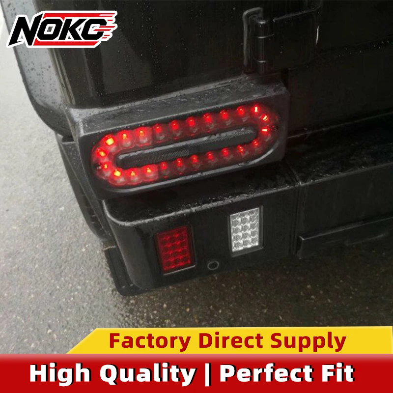 Smoked Lens Ring LED Sequential Dynamic Tail Light Assembly Taillamp Fit Mercedes‑Benz G‑Class  W463 G‑Wagon Direct Replacement