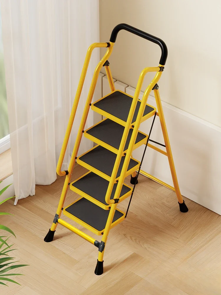 

Ladder household folding indoor multi-functional herringbone ladder telescopic thickened portable four or five steps small stair