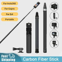 Palo de Selfie Invisible de fibra de carbono para Insta360 x5 x4 x3, 1,5 m, 3m, paquete de tiempo de bala, mango de trípode para accesorios Insta 360