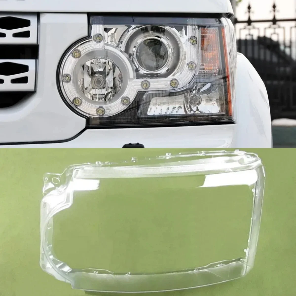 

For Land Rover Discovery 4 LR4 Headlight Transparent Cover Lampshade Case Headlamp Shell Lens Plexiglass 2010 2011 2012 2013