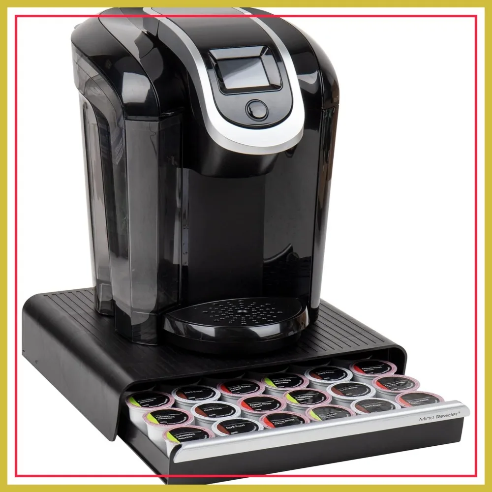 

Single Serve Coffee Pod Drawer for 36 Pods, Countertop Organizer, Coffee Station Base, Black