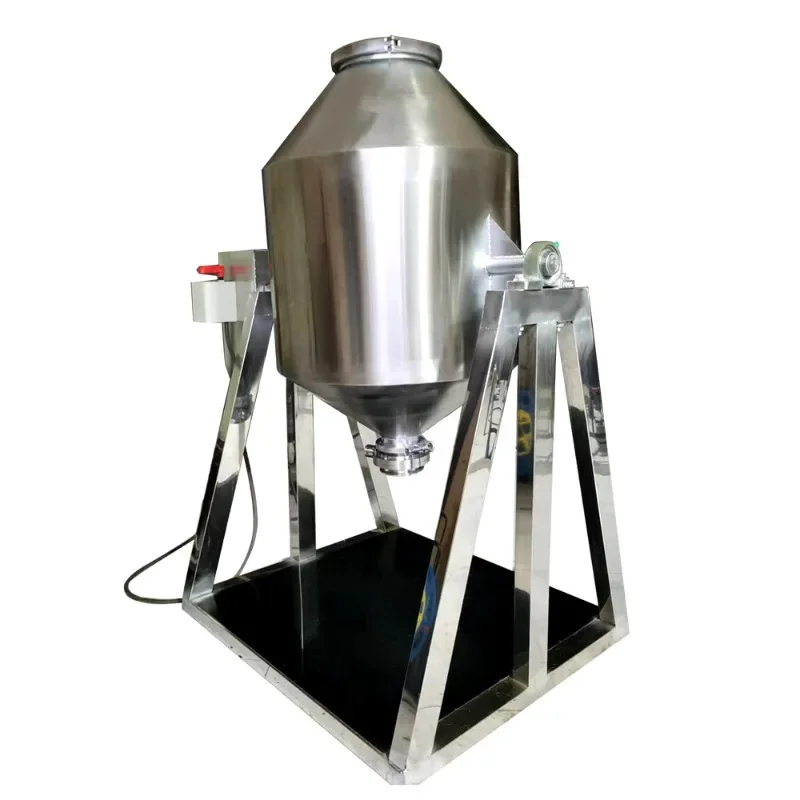 304 stainless steel waist drum mixer powder drug mixer, electric rotary mixing tank dry powder mixer