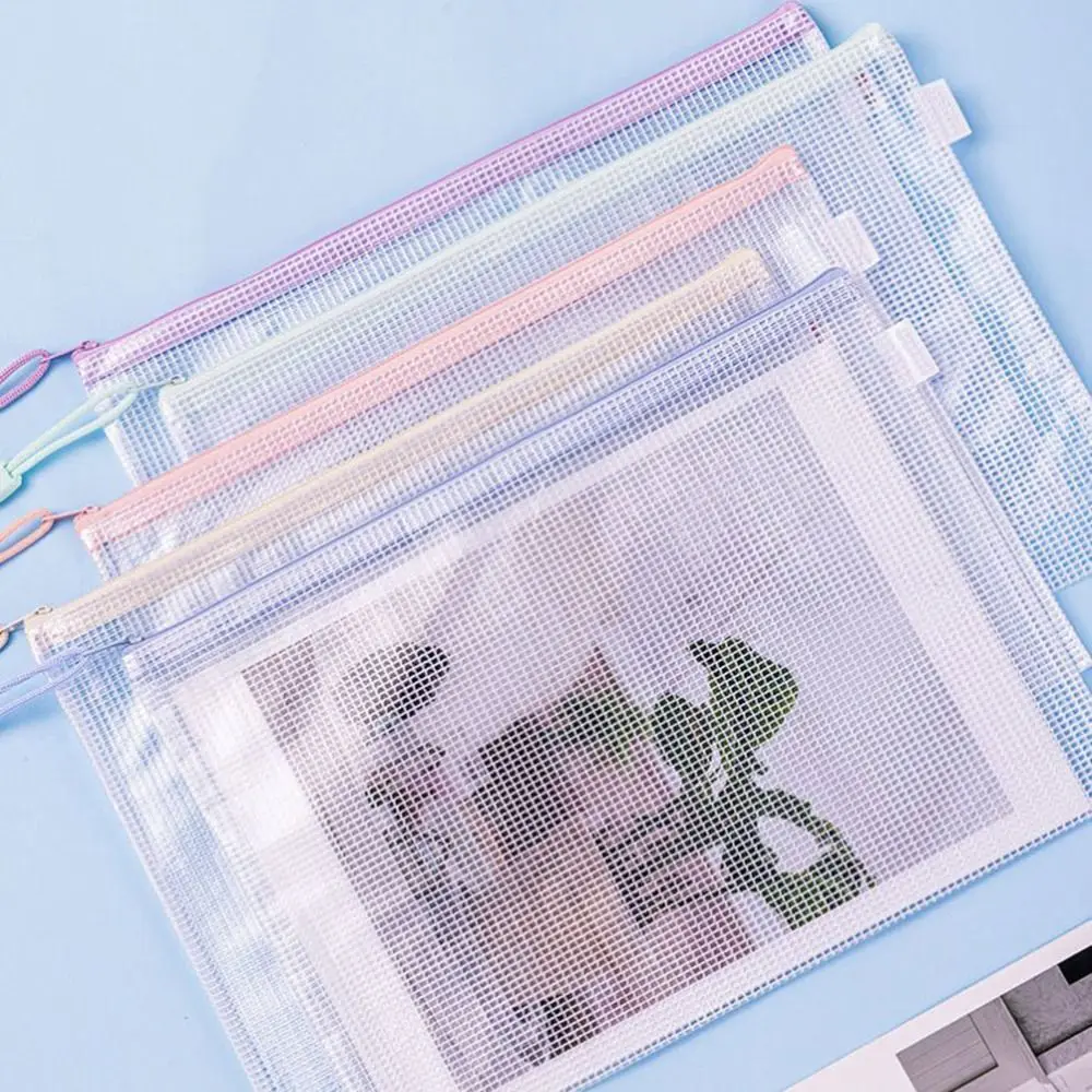 5PCS A4 File Folders Versatile PVC File Contract Folders Organize Artifacts Portable Test Paper Storage Tool