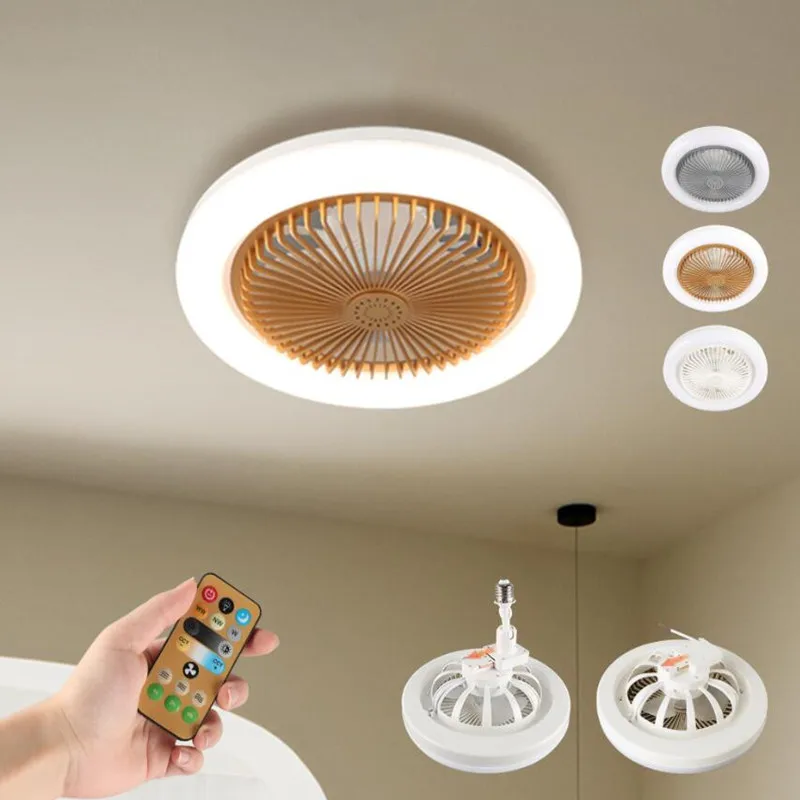 

30W LED Fan Chandelier E27 Light Remote Control Aromatherapy Fan Lamp Bedroom Living Silent Ceiling Fan With Lighting