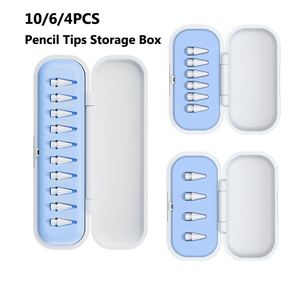 10PCS/6PCS/4PCS Pencil Tips Storage Box for Apple Pencil Stylus Pen Nibs Organizer Box Anti-scratch Protective Case Cover