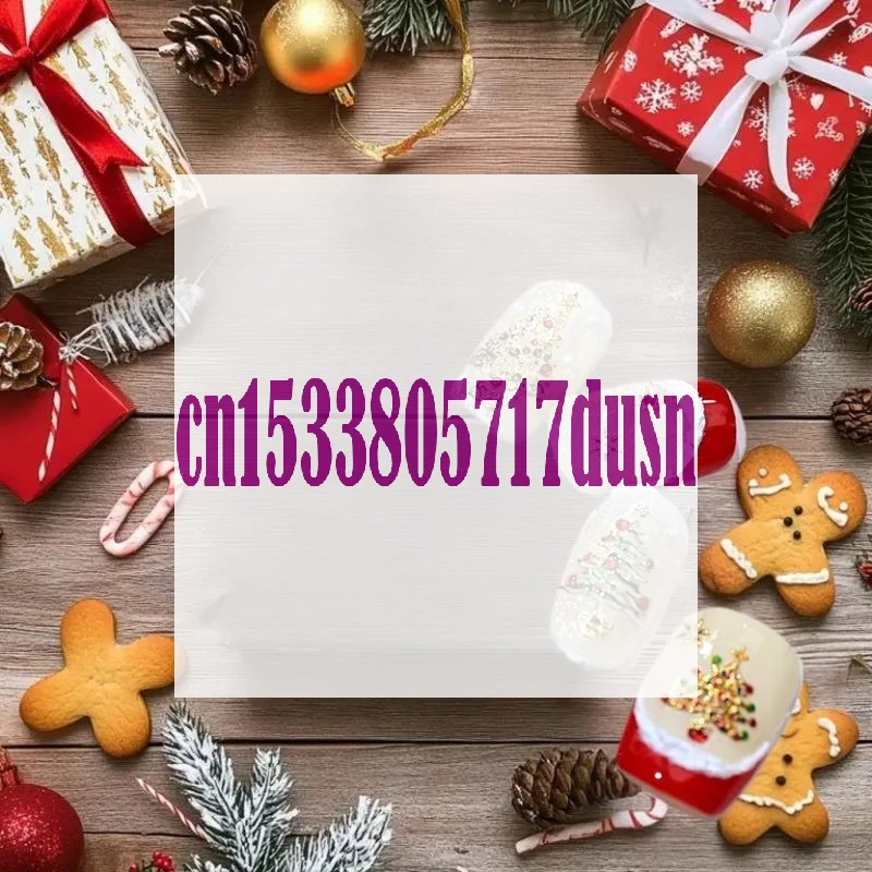 Dulce motivo navideño bola de cristal luces surtidas árbol de Navidad transferencias de Arte de uñas calcomanías de manicura adornos de uñas regalo