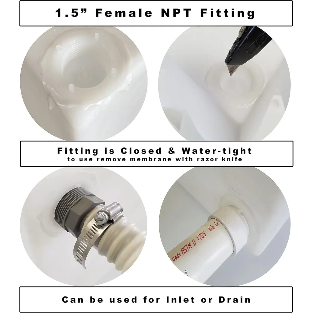 20 Gallon RV Undermount Fresh & Gray Water Holding Tank - Class A Concession Upgrade