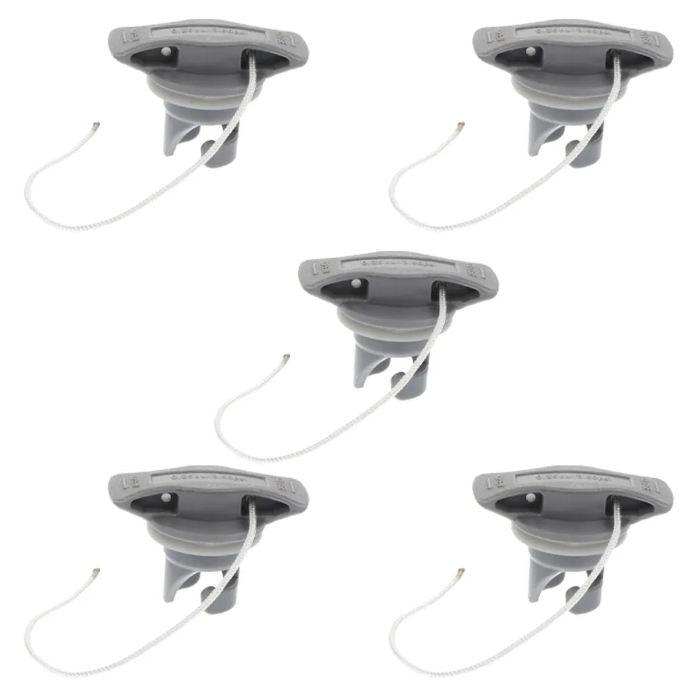 

5pcs Inflatable Boat Valve Cap Gray High Pressure Leak-Proof For Kayak Paddle Board Canoe Dinghy Air Bed Replacement Parts Boat