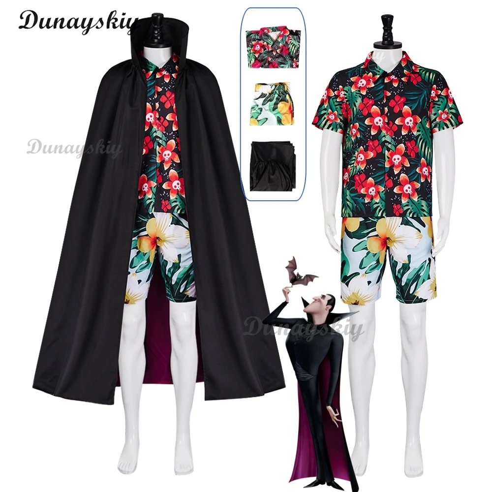 

Dracula Cosplay Costumes Transformania Adult Party Dress Men Johnny Dracula Cloak Women's Halloween Party Clothes