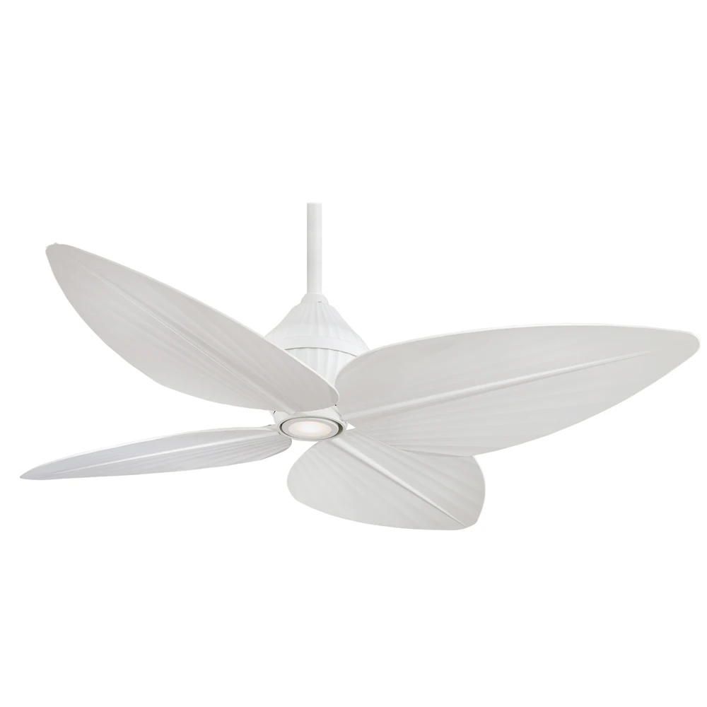 52'inch Ceiling Fan with IP55 Rating, Rattan ABS Blades & DC Motor ≤40dB, Dimmable CCT LED for Patio Gazebo, Waterproof Design